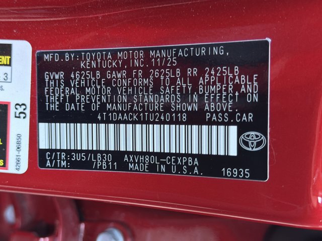 Certified 2026 Toyota Camry XSE FWD image 27