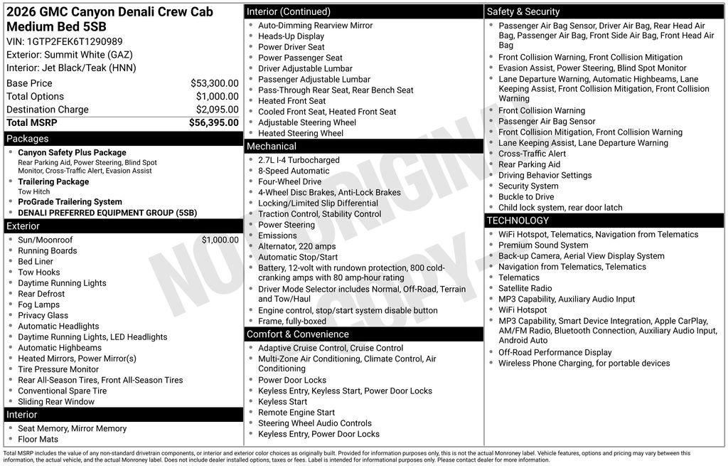 New 2026 GMC Canyon Denali AWD/4WD image 10