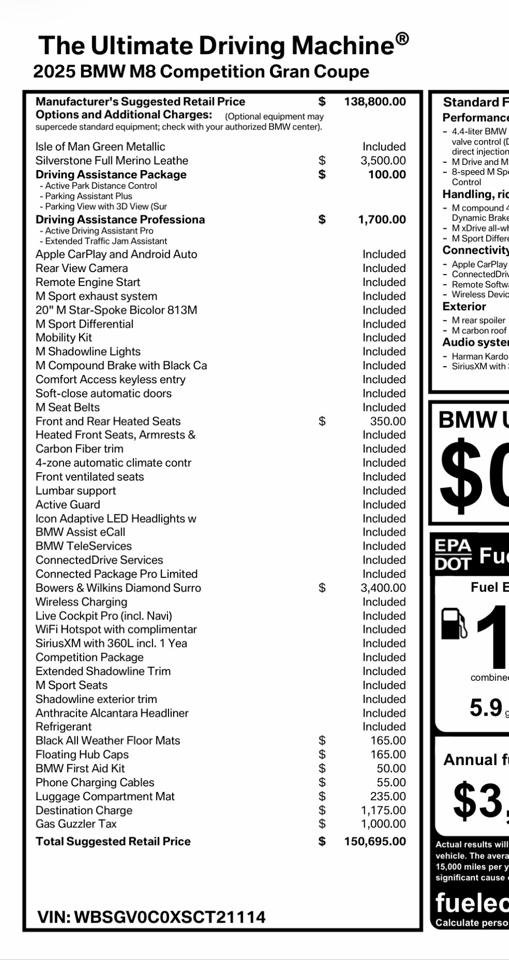 Used 2025 BMW M8 Competition image 29