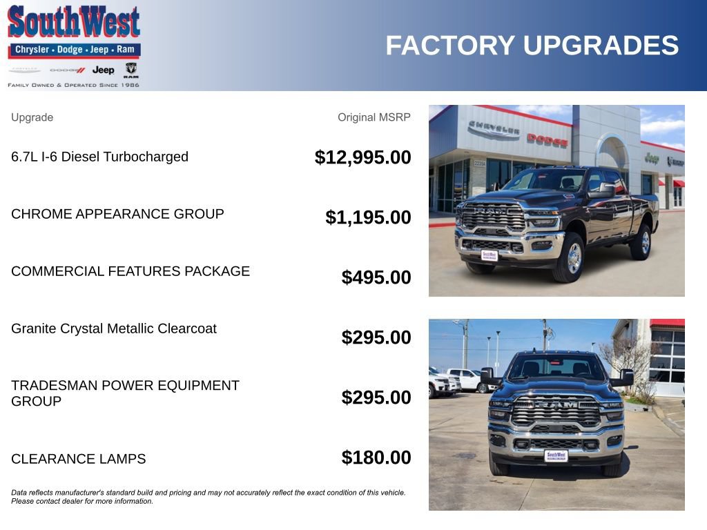 New 2026 RAM 2500 Tradesman w/ Chrome Appearance Group AWD/4WD image 11