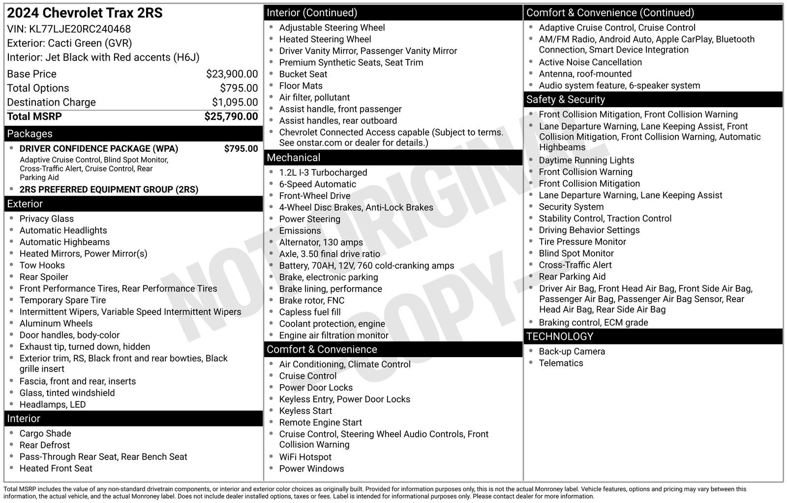 Used 2024 Chevrolet Trax RS w/ Driver Confidence Package image 21