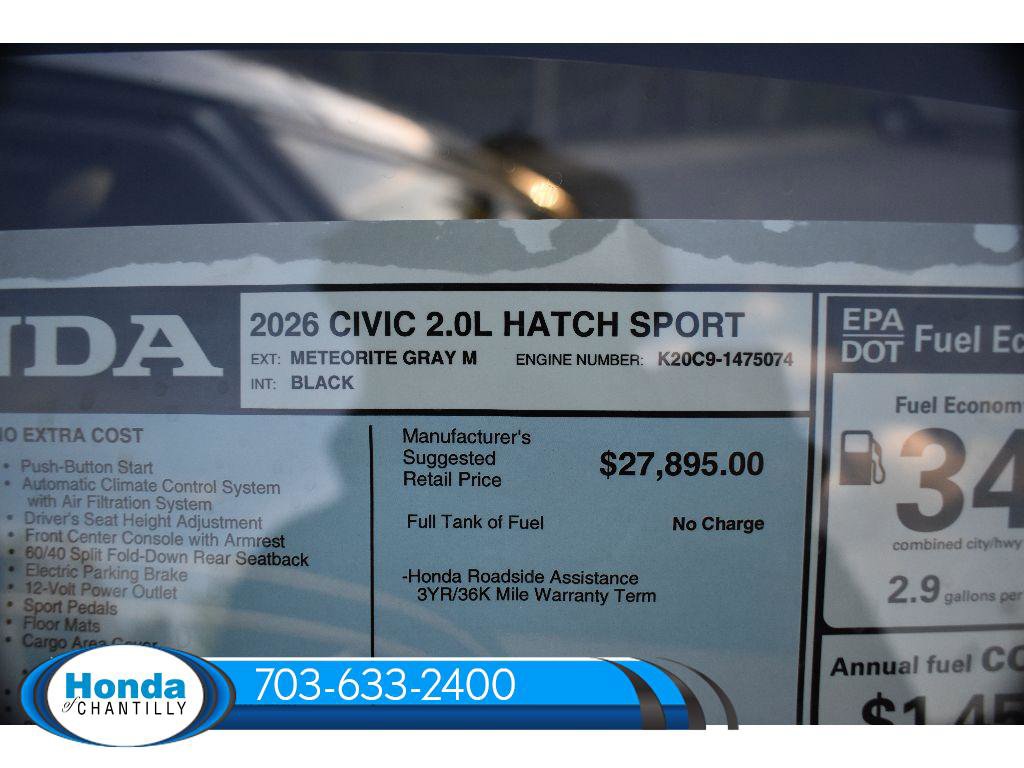 New 2026 Honda Civic Sport image 34