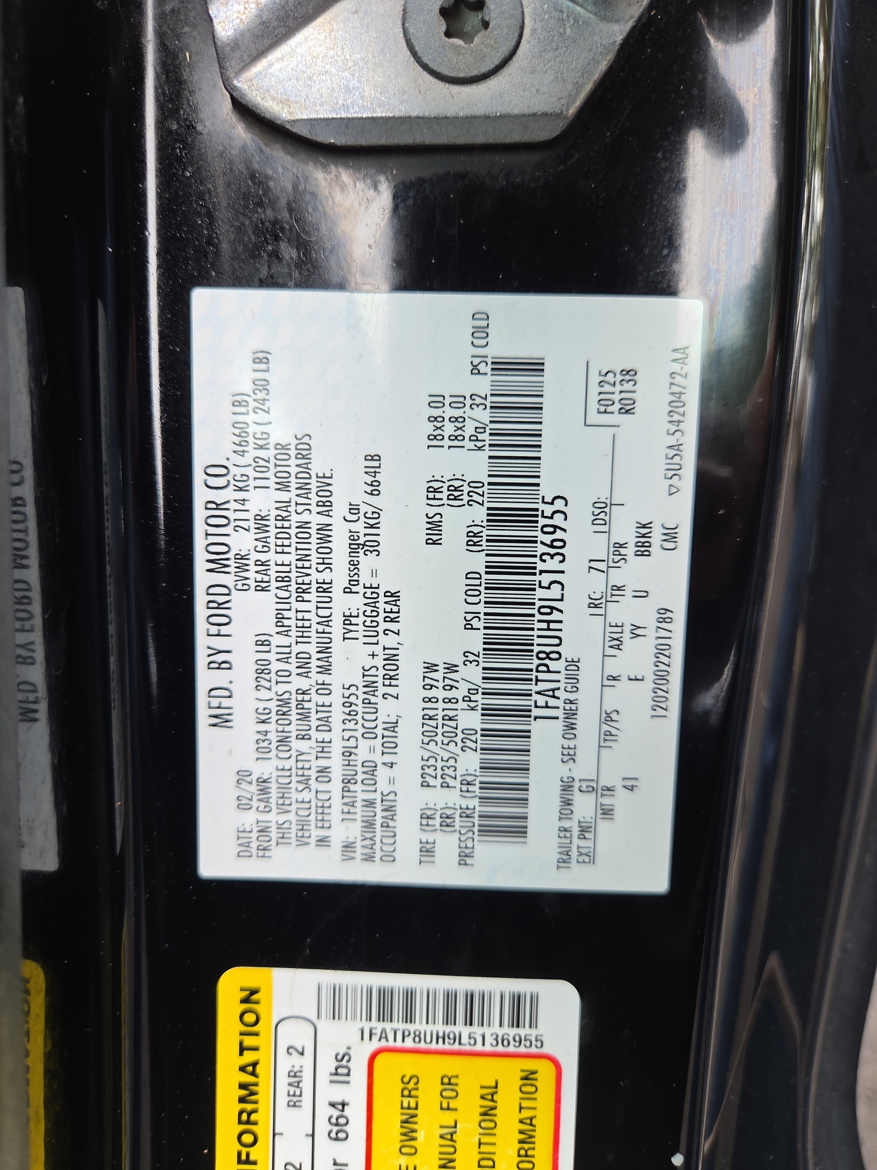 Used 2020 Ford Mustang Premium RWD image 39