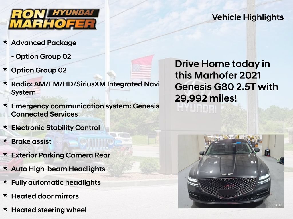 Used 2021 Genesis G80 2.5T w/ Advanced Package AWD/4WD image 9