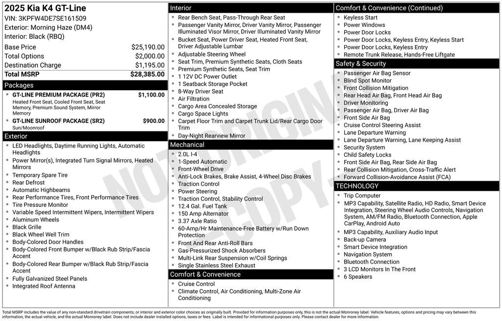 Used 2025 Kia K4 GT-Line w/ GT-Line Premium Package FWD image 27