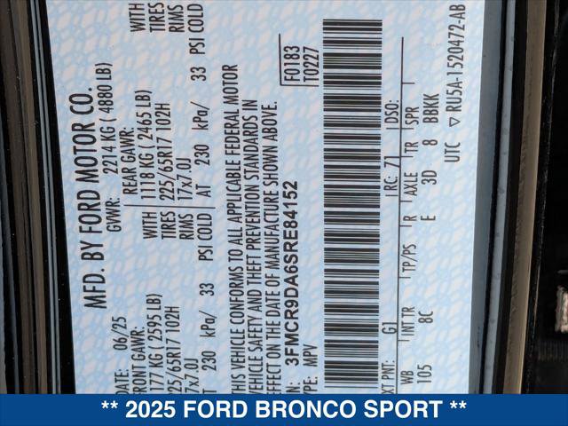 New 2025 Ford Bronco Sport Badlands image 20