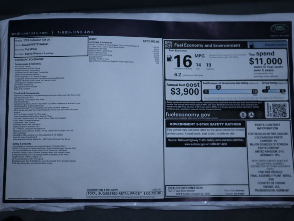 New 2026 Land Rover Defender 130 V8 image 9