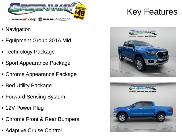Used 2021 Ford Ranger XLT w/ Equipment Group 301A Mid AWD/4WD image 2
