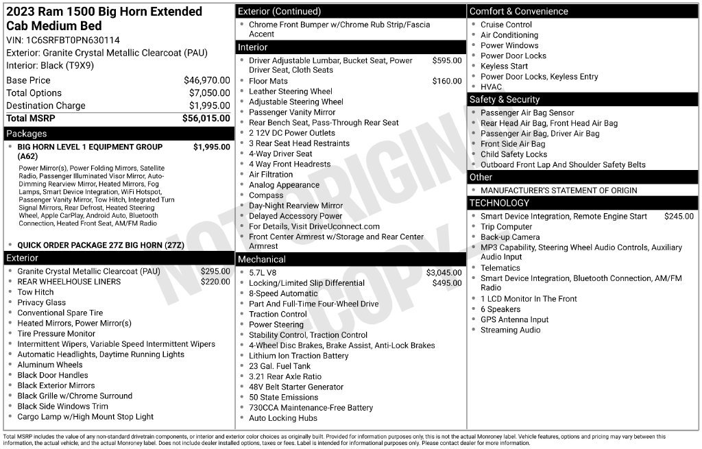 Used 2023 RAM 1500 Big Horn AWD/4WD image 10