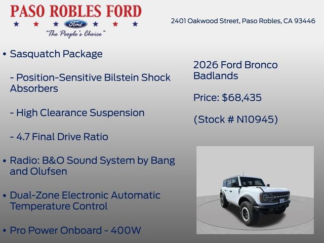 New 2026 Ford Bronco Badlands AWD/4WD image 24