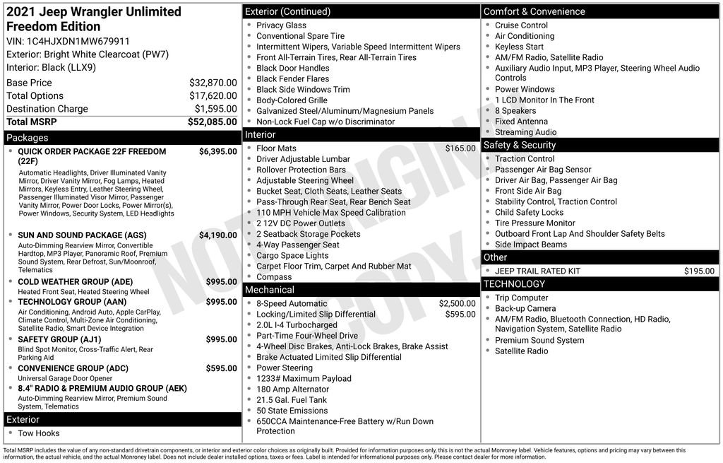 Used 2021 Jeep Wrangler Unlimited Sport image 14