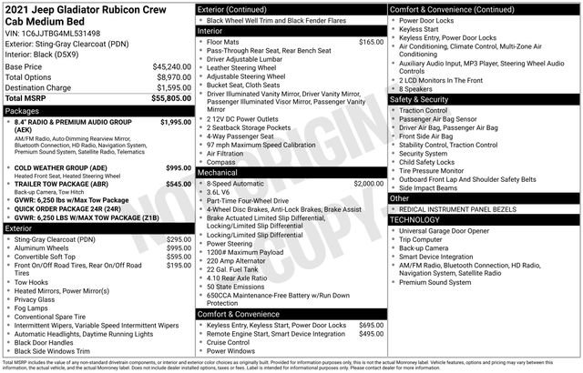 Used 2021 Jeep Gladiator Rubicon image 5