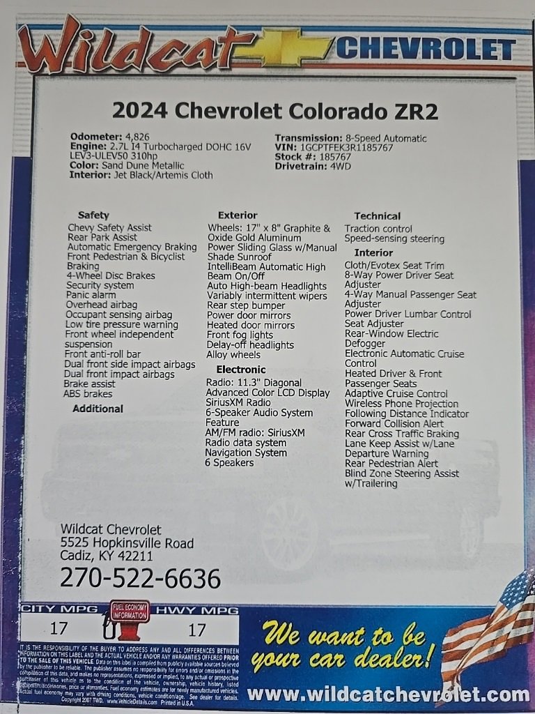 Used 2024 Chevrolet Colorado ZR2 w/ Technology Package image 29