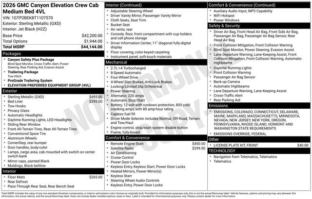 New 2026 GMC Canyon Elevation image 30
