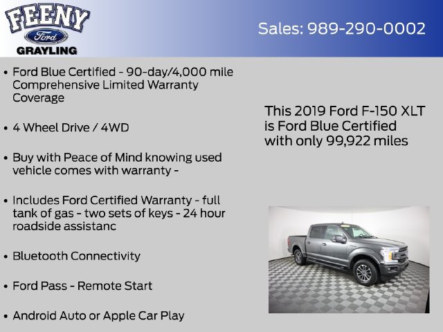 Certified 2019 Ford F150 XLT w/ Equipment Group 302A Luxury AWD/4WD image 4