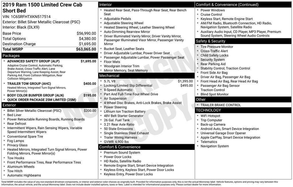 Used 2019 RAM 1500 Limited w/ Advanced Safety Group AWD/4WD image 30