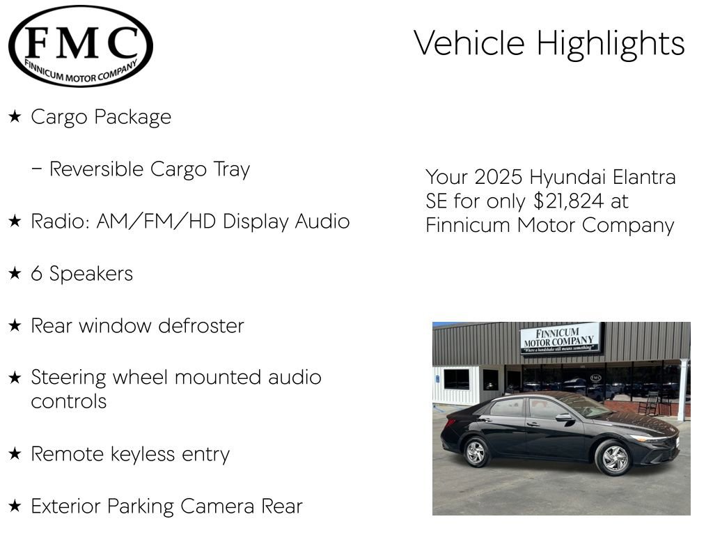 Used 2025 Hyundai Elantra SE w/ Cargo Package image 10