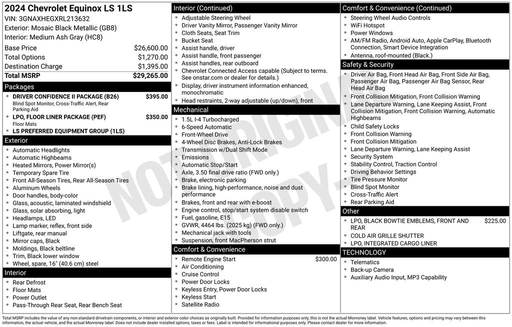 Certified 2024 Chevrolet Equinox LS w/ Driver Confidence II Package FWD image 3
