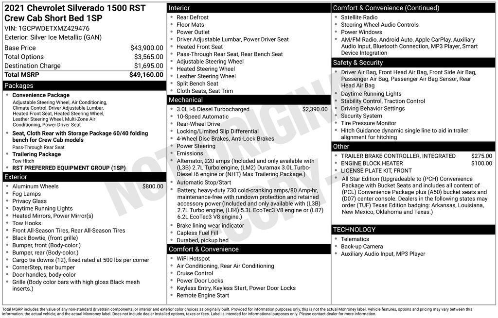 Certified 2021 Chevrolet Silverado 1500 RST image 37