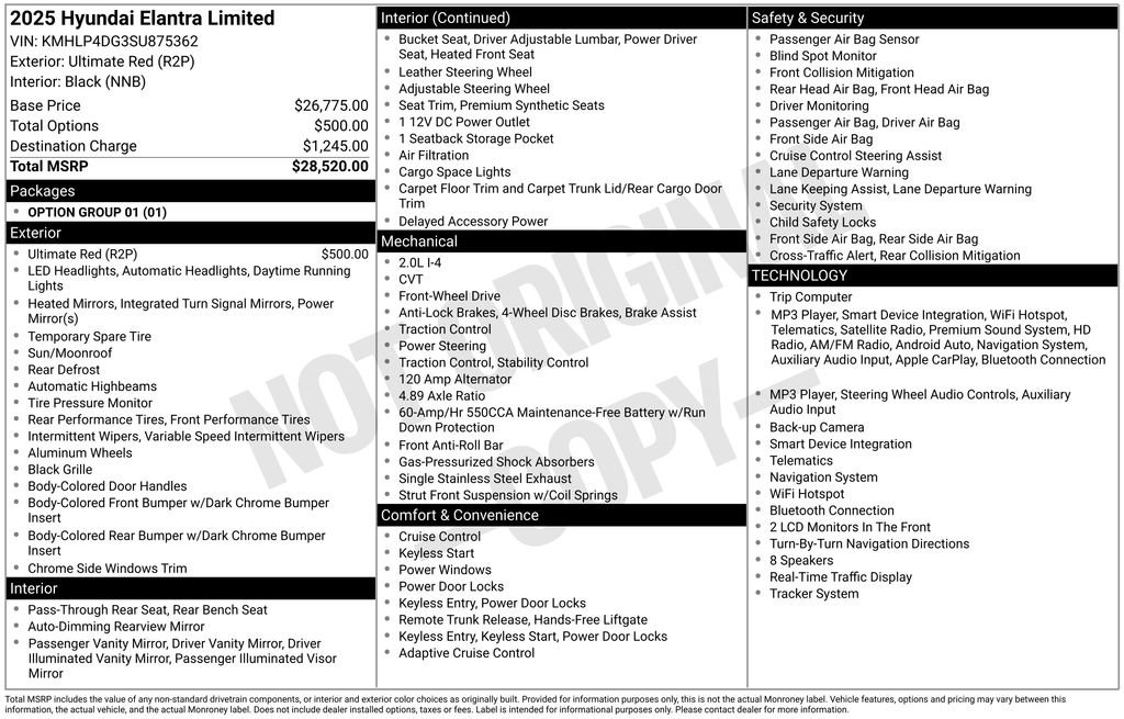 Certified 2025 Hyundai Elantra Limited FWD image 3