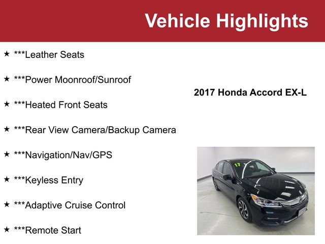 Used 2017 Honda Accord EX-L image 2