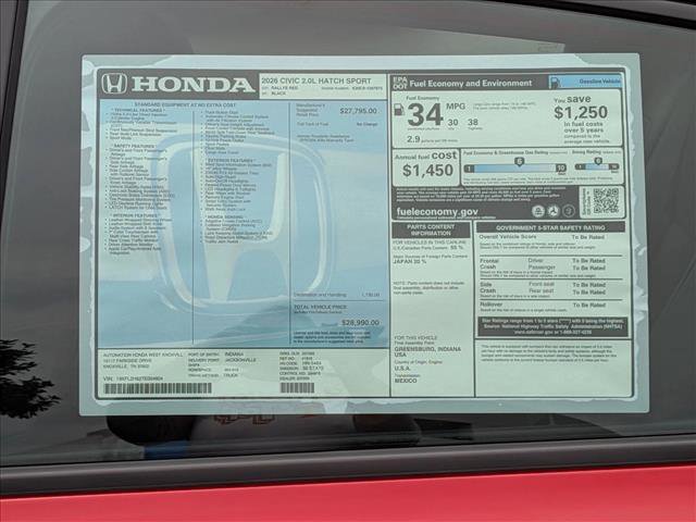New 2026 Honda Civic Sport image 17