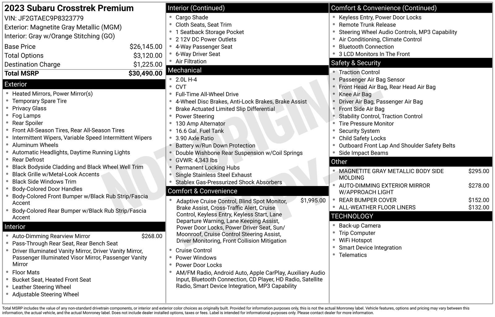 Used 2023 Subaru Crosstrek 2.0i Premium image 14