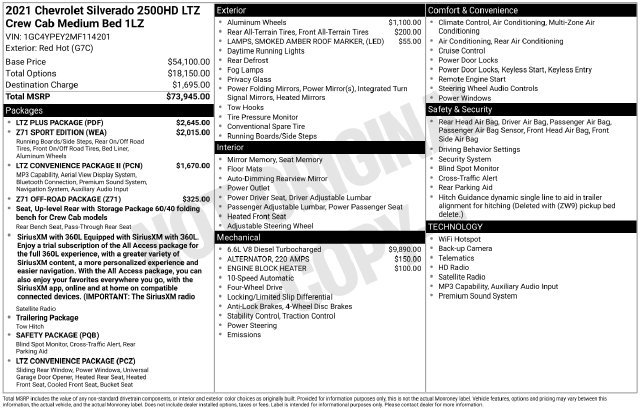 Used 2021 Chevrolet Silverado 2500 LTZ w/ LTZ Plus Package AWD/4WD image 6