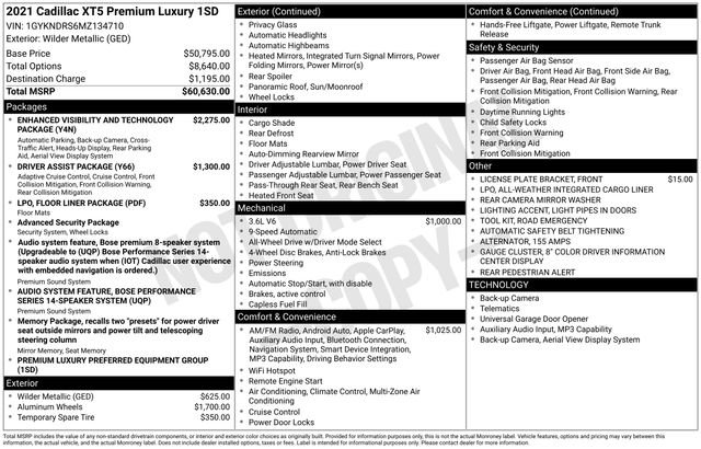 Used 2021 Cadillac XT5 Premium Luxury image 3