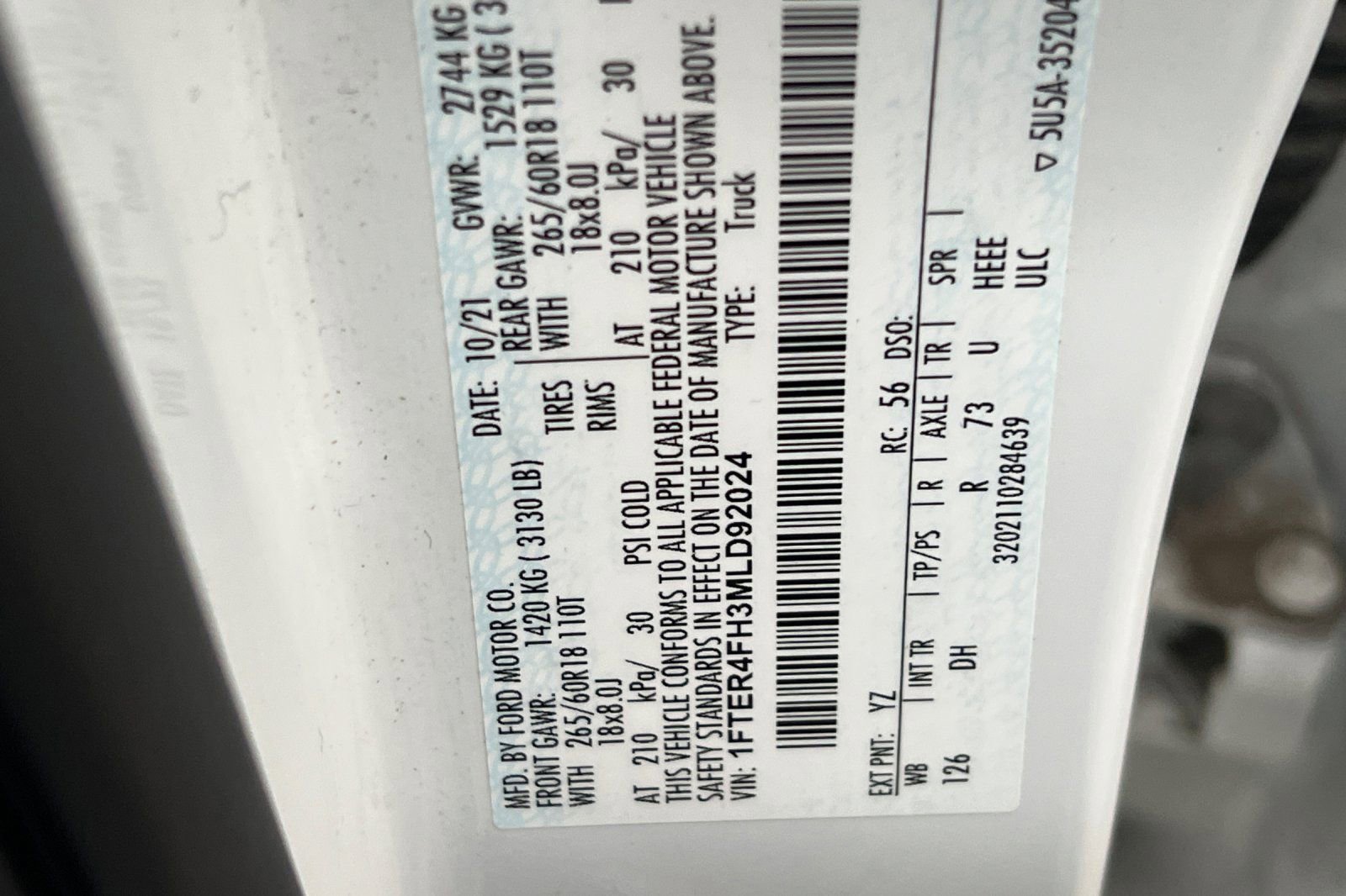 Used 2021 Ford Ranger Lariat w/ Equipment Group 501A High image 30