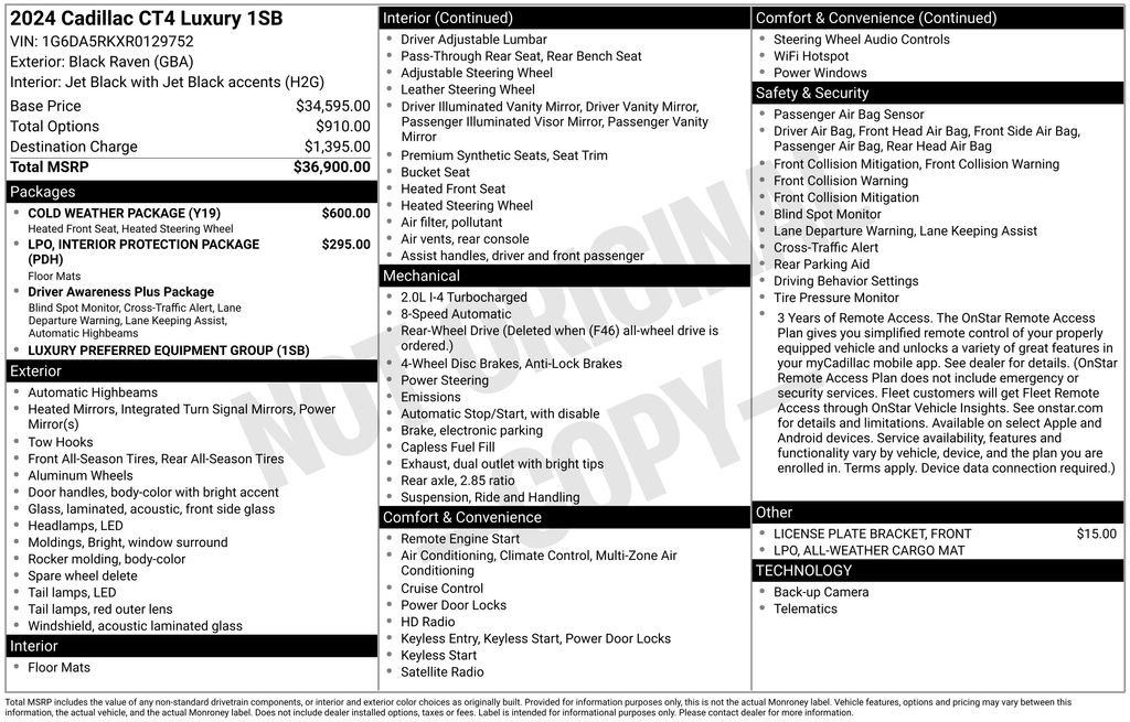 Used 2024 Cadillac CT4 Luxury w/ Cold Weather Package image 47