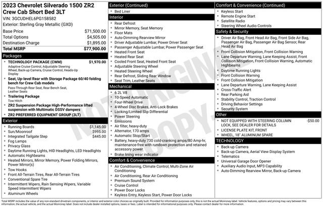 Used 2023 Chevrolet Silverado 1500 ZR2 w/ Technology Package image 37