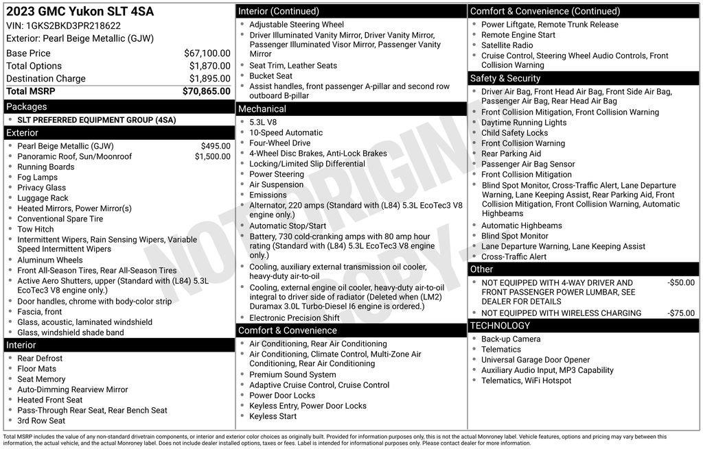 Used 2023 GMC Yukon SLT AWD/4WD image 55