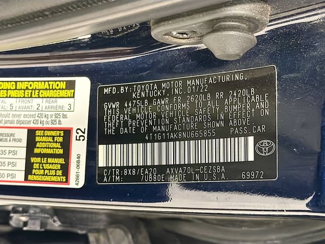 Certified 2022 Toyota Camry SE FWD image 25