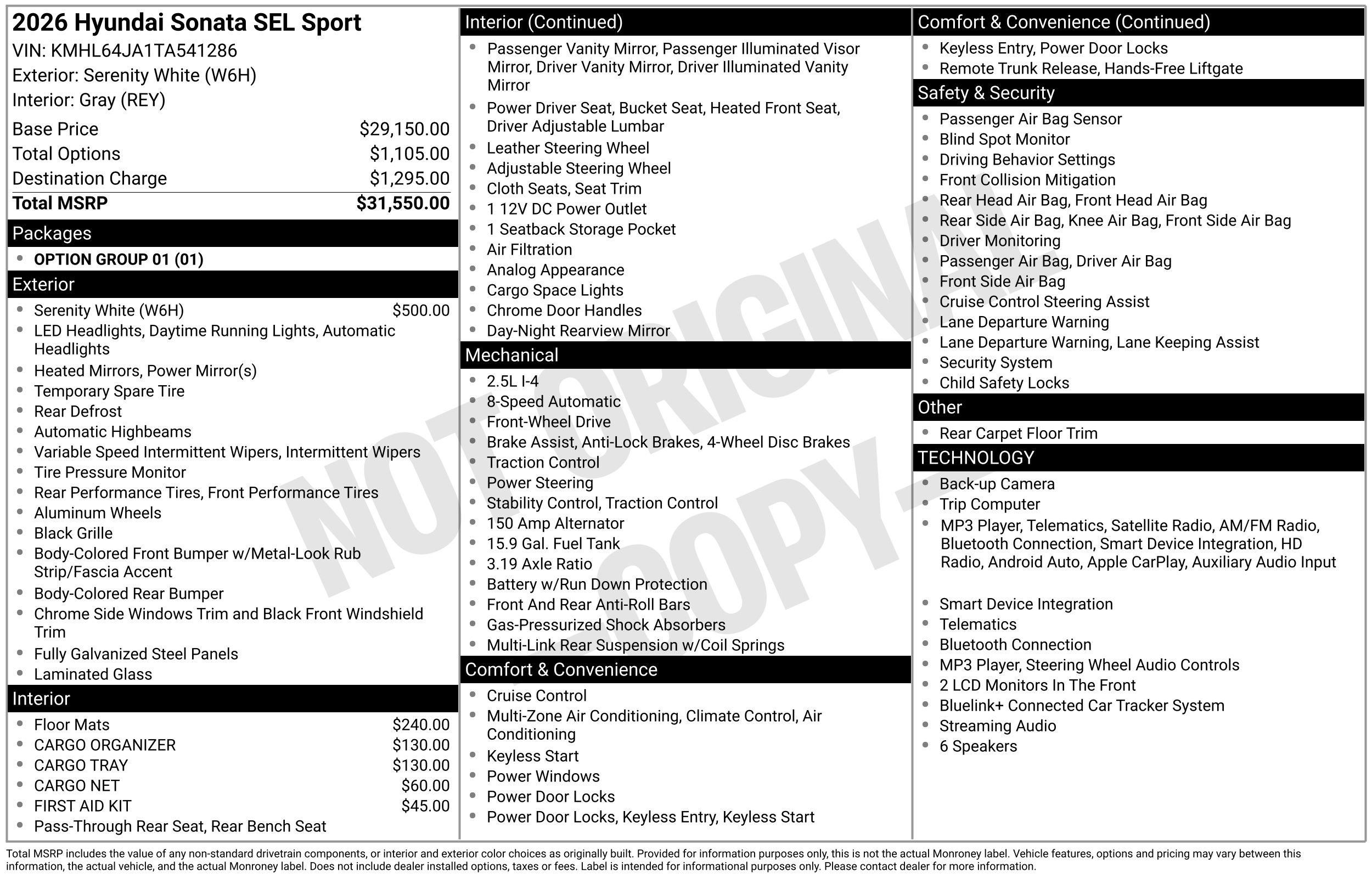 Certified 2026 Hyundai Sonata SEL FWD image 2