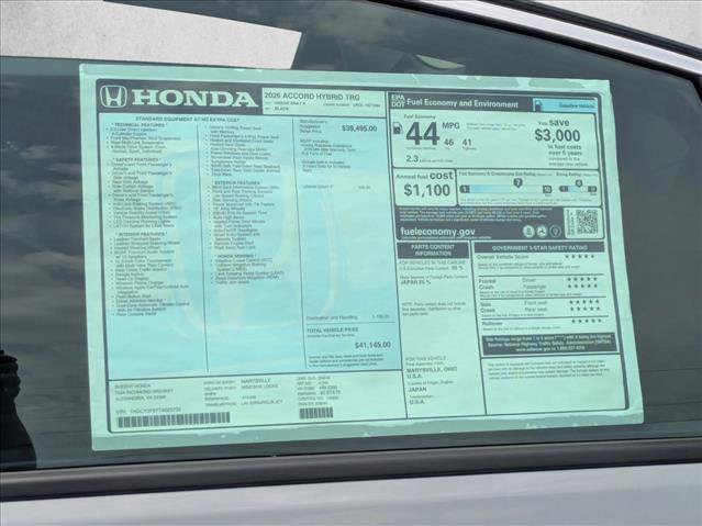 New 2026 Honda Accord Touring image 18
