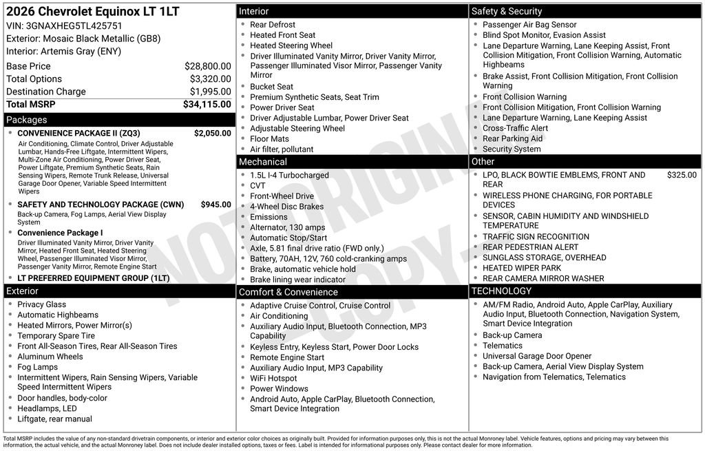 New 2026 Chevrolet Equinox LT w/ Convenience Package II image 27
