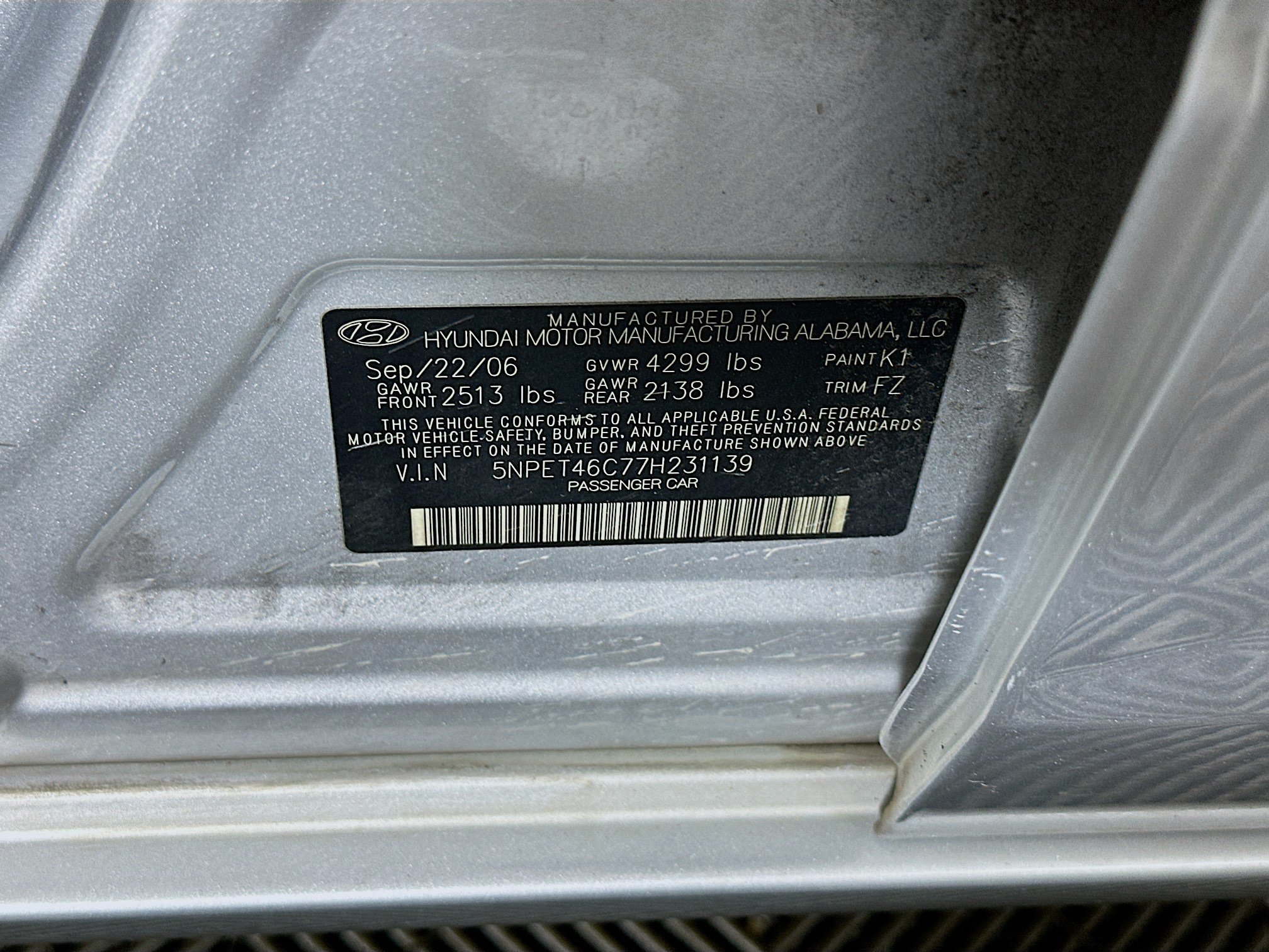 Used 2007 Hyundai Sonata GLS FWD image 12