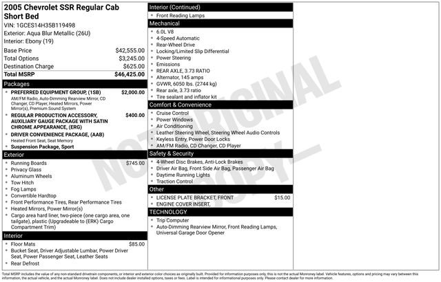 Used 2005 Chevrolet SSR Base w/ Preferred Equipment Group image 27