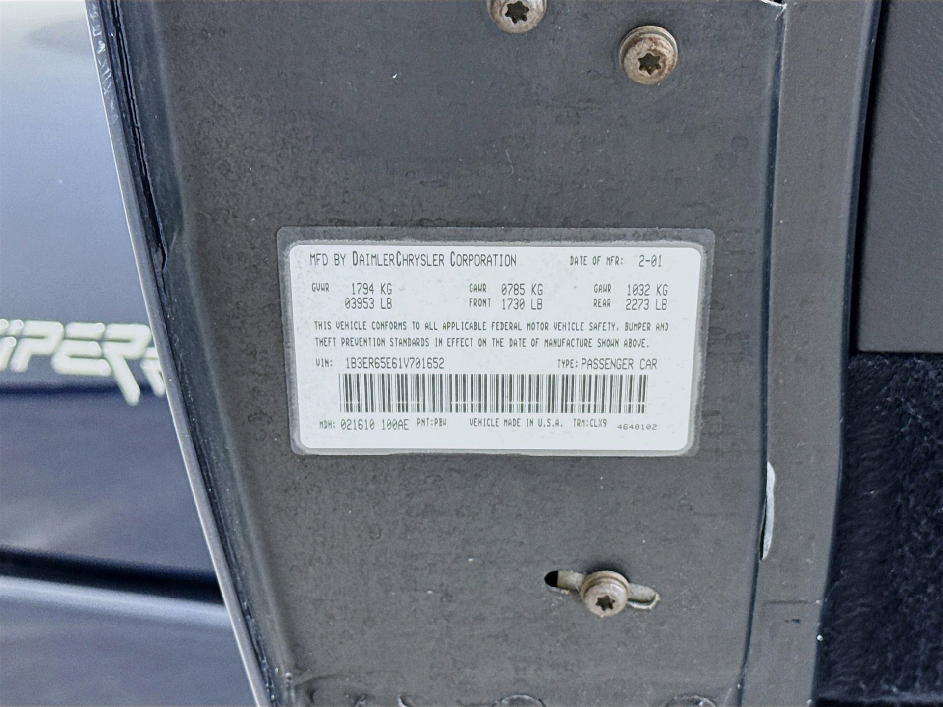 Used 2001 Dodge Viper RT/10 image 26