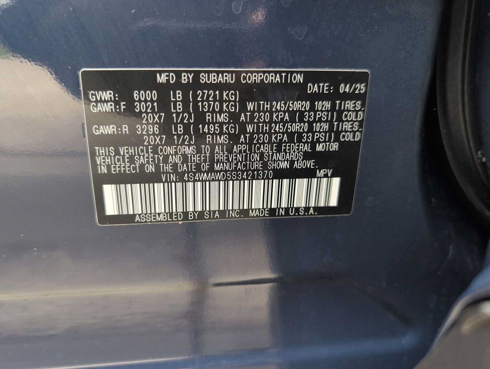 Certified 2025 Subaru Ascent Bronze Edition AWD/4WD image 34