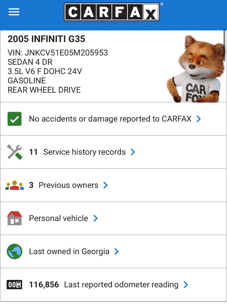 Used 2005 INFINITI G35 Base w/ (P03) Premium Pkg C image 2
