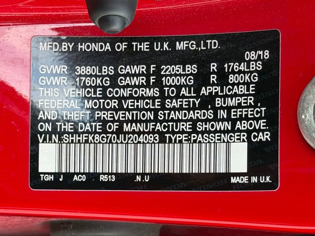 Used 2018 Honda Civic Type R image 32