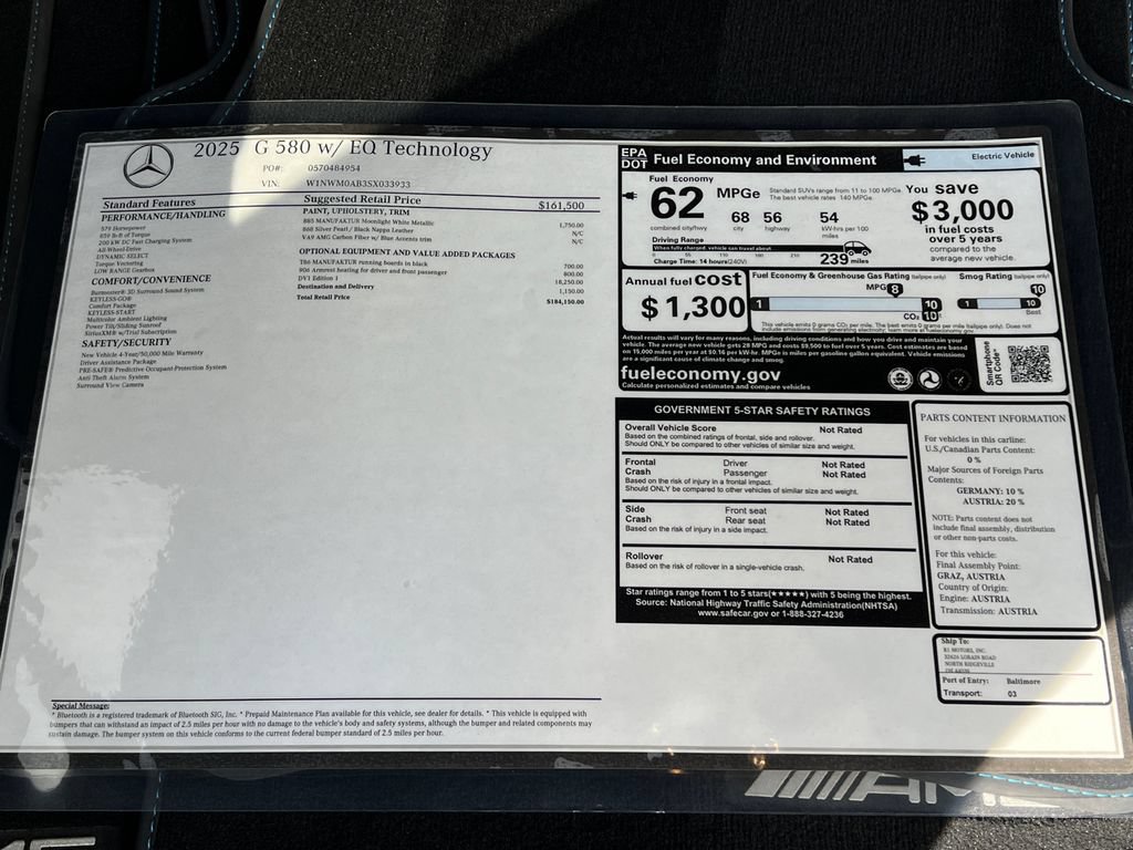 Used 2025 Mercedes-Benz G 580 w/ EQ Technology image 37
