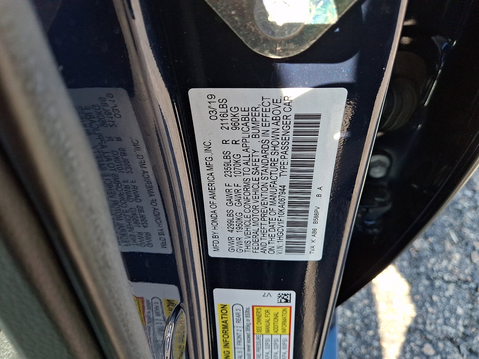 Certified 2019 Honda Accord LX image 27