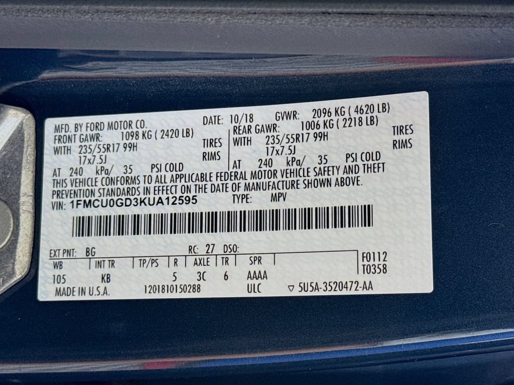 Used 2019 Ford Escape SE FWD image 29