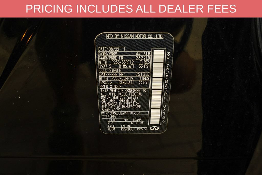 Used 2023 INFINITI QX50 Luxe w/ Cargo Package FWD image 23