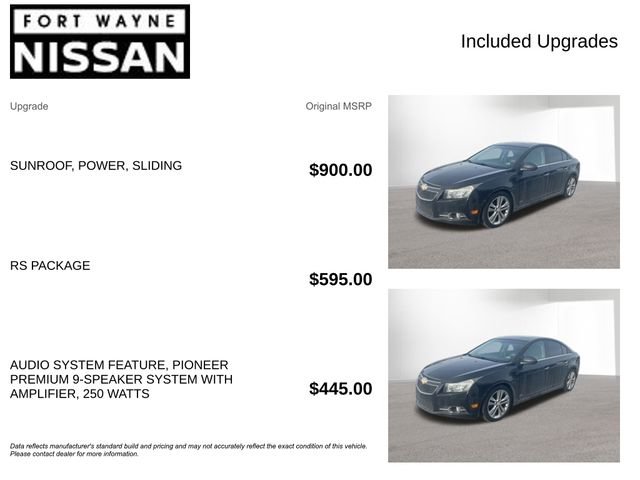 Used 2012 Chevrolet Cruze LTZ w/ RS Package image 4