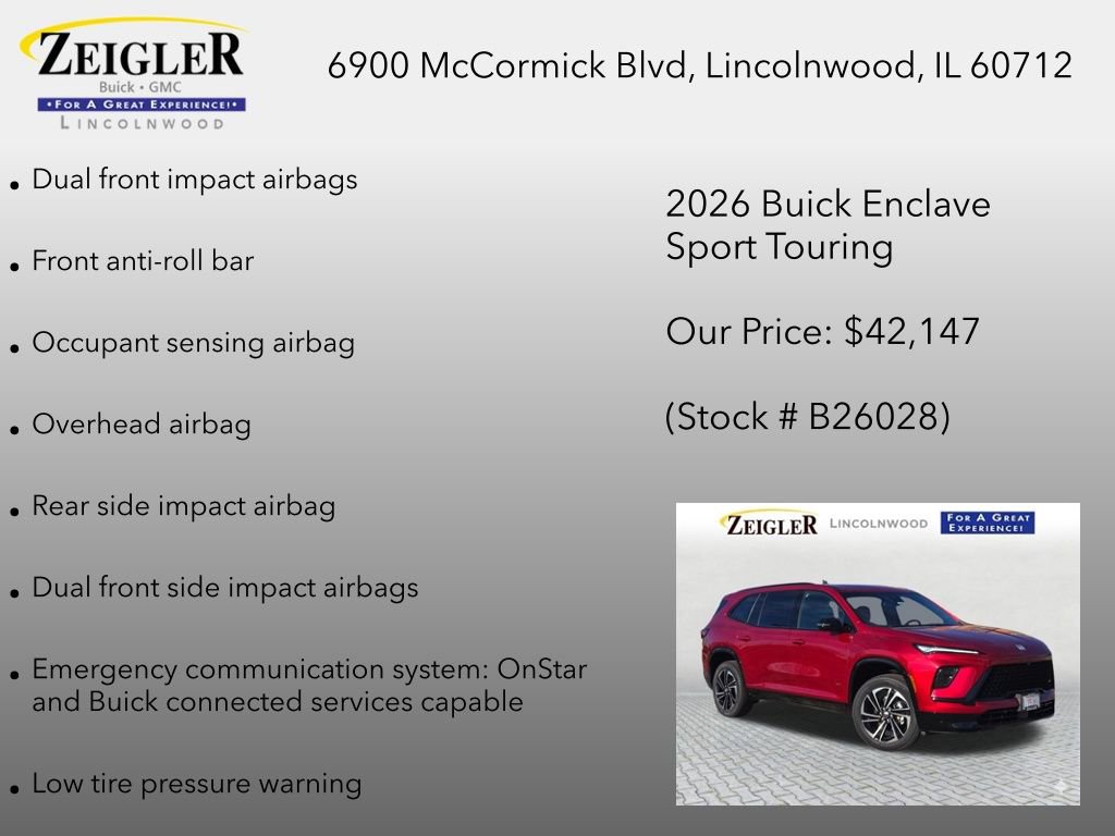 New 2026 Buick Enclave Sport Touring w/ LPO, Floor Liner Package FWD image 24