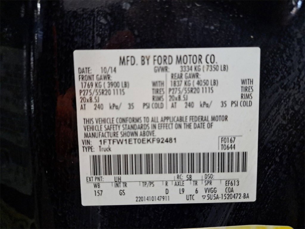 Used 2014 Ford F150 XLT w/ Equipment Group 302A Luxury image 34